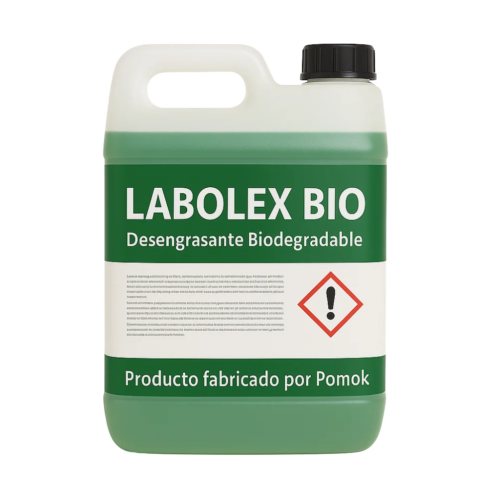 Envase de LaboLex Bio, desengrasante biodegradable multiusos concentrado fabricado por Pomok