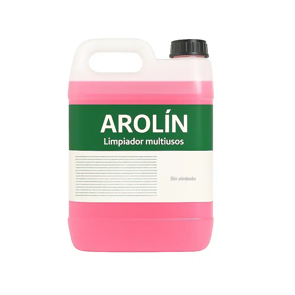 Limpiador multiusos industrial Arolín en garrafa de 5 litros color rosa