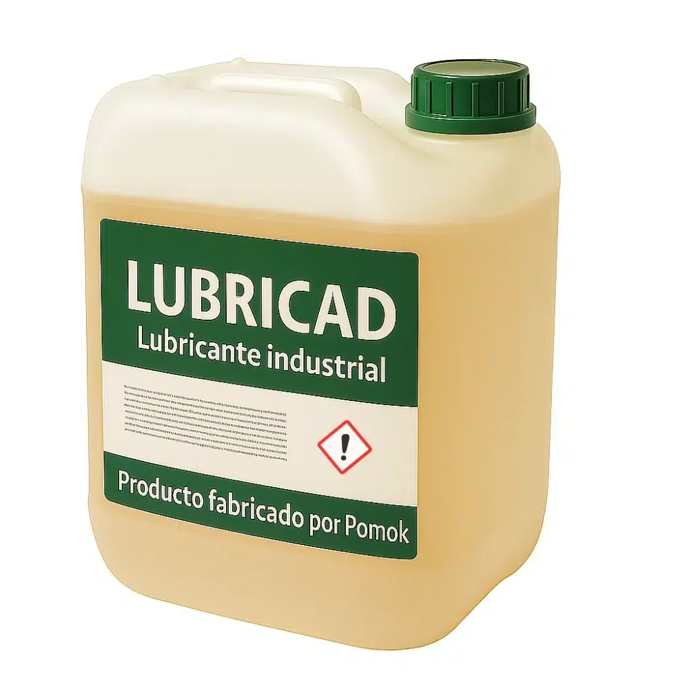 Envase de LUBRICAD 20 litros, Lubricante para máquinas industriales a granel fabricado por Pomok.